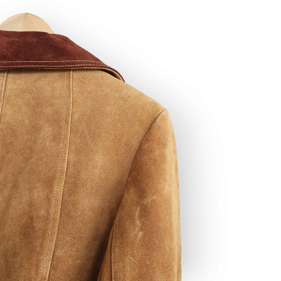 Express Tan and Brown Leather Jacket - Picture 7 of 10